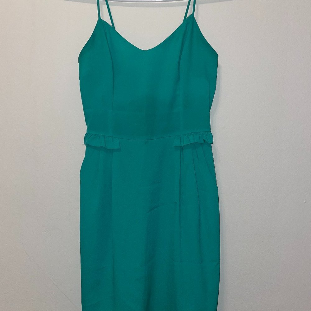 Teal Fitted Mini Dress (WITH POCKETS)